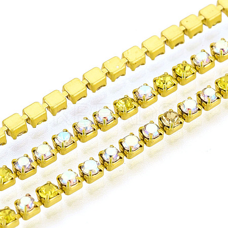 Iron Rhinestone Cup Chains CH-T007-02A-01-1