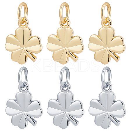 40Pcs 2 Colors Brass Charms KK-BBC0003-10-1