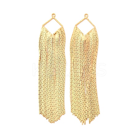Brass Tassel Big Pendants KK-F898-22D-G-1