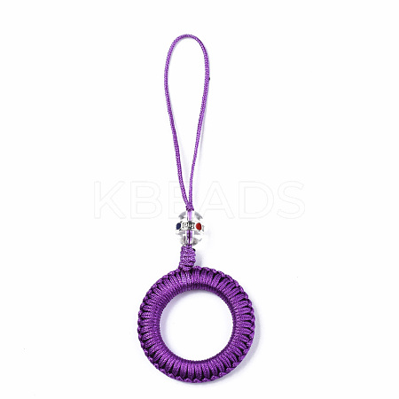 Polyester Tassel Woven Big Pendant Decorations FIND-N052-001G-1