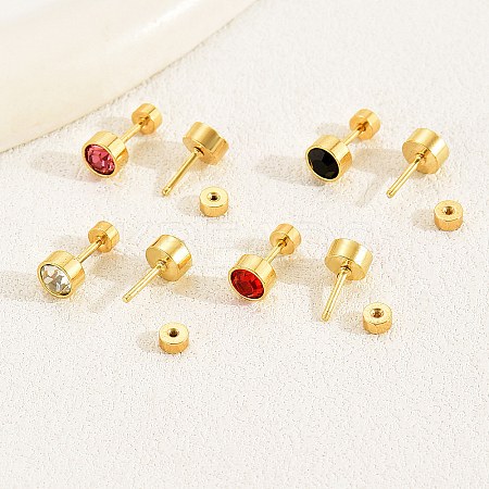 Colorful 8-Piece Stone Earrings Set for Women YJ1820-1