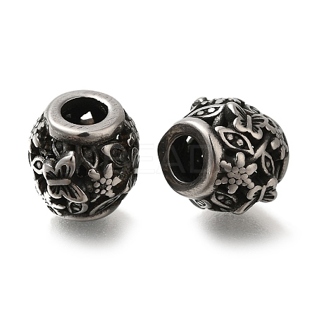 304 Stainless Steel European Beads STAS-D191-04D-AS-1