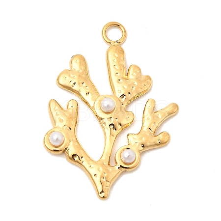 ABS Imitation Pearl Pendants STAS-P431-26B-G-1