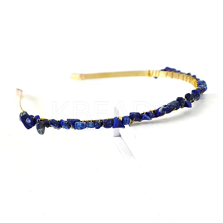 Natural Lapis Lazuli Hair Bands PW-WGC1C33-35-1