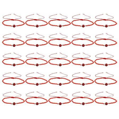 Nylon Thread Braided Beads Bracelets BJEW-JB04346-06-1