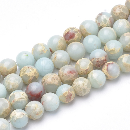 Synthetic Imperial Jasper Beads Strands X-G-Q462-131B-8mm-1