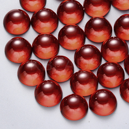 Transparent Spray Painted Glass Cabochons GLAA-S190-013C-G05-1