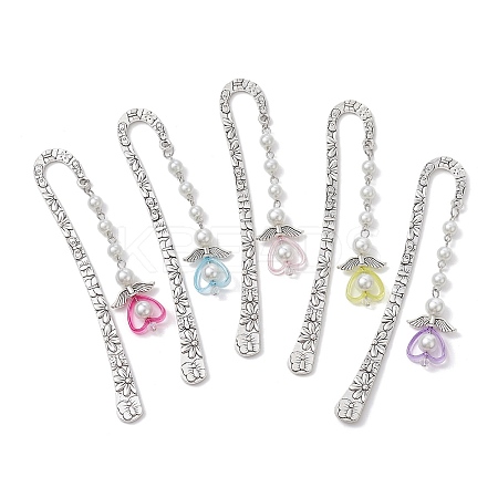 Alloy Hook Bookmarks AJEW-JK00284-S-1