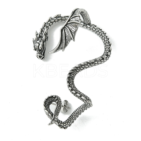 316 Surgical Stainless Steel Cuff Earrings EJEW-E300-18AS-01-1