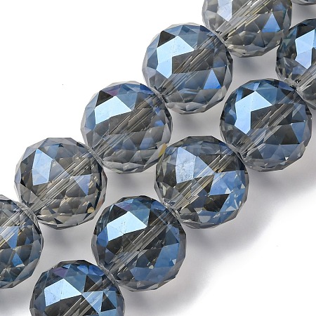 Transparent Electroplate Glass Beads Strands EGLA-N002-34G-F04-1