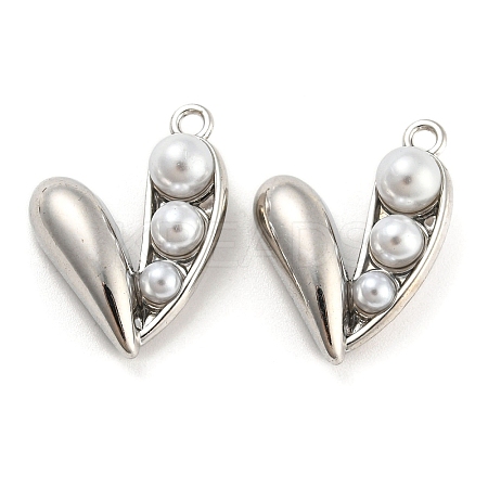 Alloy with ABS Plastic Imitation Pearl Pendants FIND-G062-07P-1