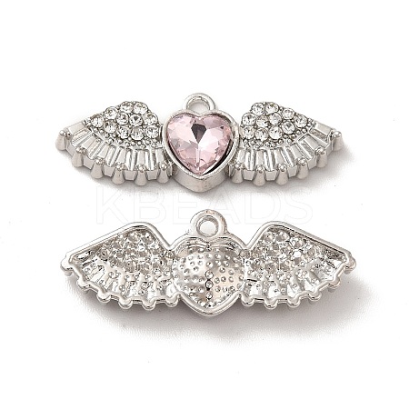 Rack Plating Alloy Rhinestone Charms PALLOY-O106-03P-01-1
