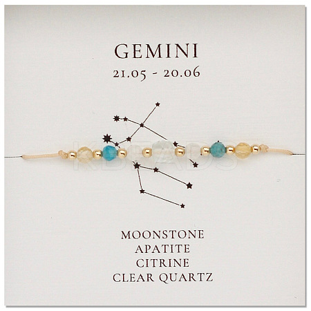 Natural Gemstone Constellation Beaded Bracelets NR2952-9-1