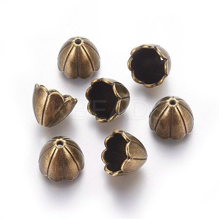 Tibetan Style Alloy Bead Caps TIBE-5211-AB-FF-1