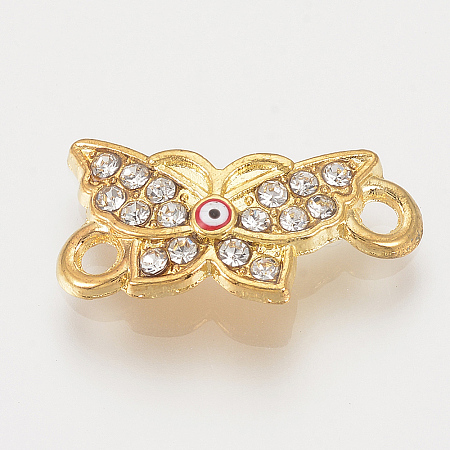 Alloy Rhinestone Links connectors LS-X-ALRI-S170-02G-1