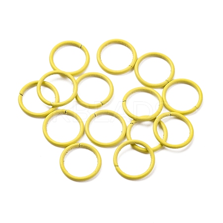 Spray Painted Iron Open Jump Rings X-IFIN-F149-B13-1