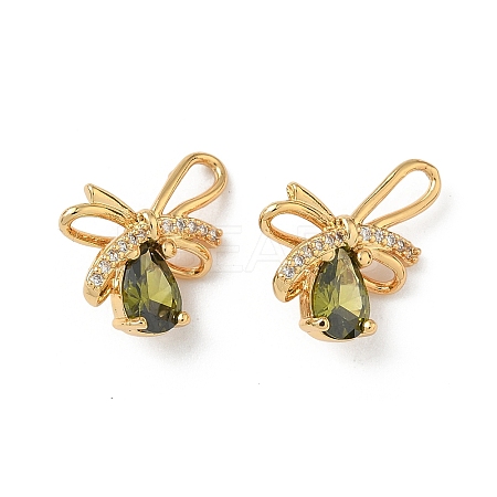 Brass Micro Pave Cubic Zirconia Pendants KK-Z136-58G-01-1