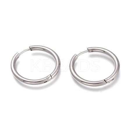 Tarnish Resistant 201 Stainless Steel Huggie Hoop Earrings EJEW-O095-05-13-1