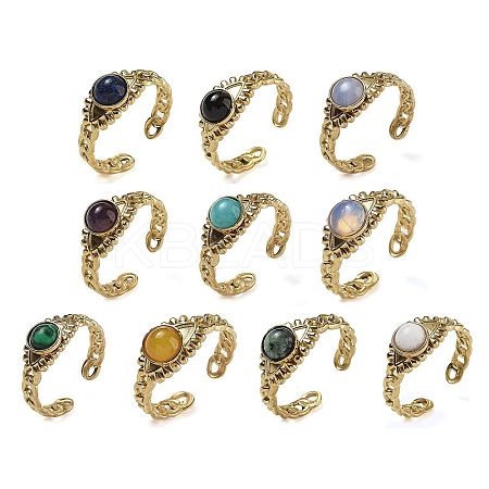 Natural & Synthetic Gemstone Finger Rings RJEW-U027-01G-1