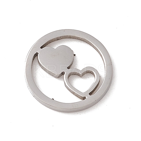 Valentine's Day 304 Stainless Steel Linking Rings STAS-G297-07P-1