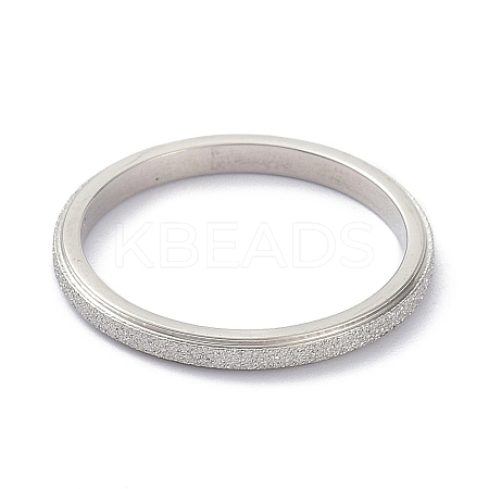 Non-Tarnish 2mm Matte Plain Dome Finger Ring for Girl Women RJEW-C012-01D-P-1