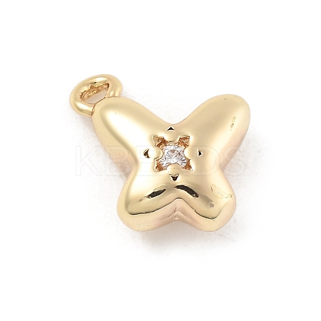 Brass Micro Pave Cubic Zirconia Pendants KK-D283-17G-1