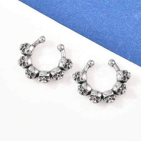 316 Stainless Steel Hoop Nose Rings AJEW-C044-05E-AS-1