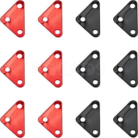 12Pcs 2 Colors Aluminum Alloy Cord Lock TOOL-FH0001-13-1