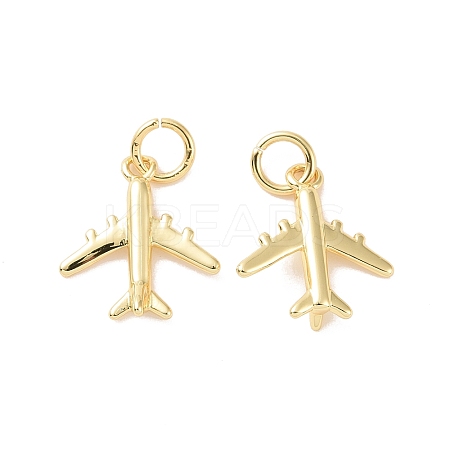 Rack Plating Brass Charms X-ZIRC-C042-09G-1