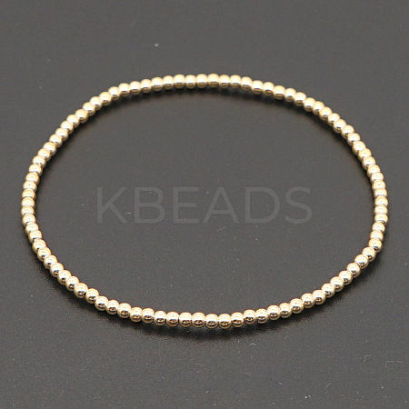 Brass Round Beads Stretch Jewelry for Women YN2620-2-1