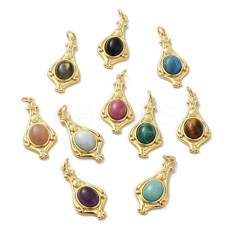 Natural Mixed Stone Pendants G-C096-03G-1