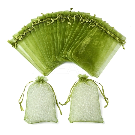 50Pcs Organza Bags Jewellery Storage Pouches Wedding Favour Party Mesh Drawstring Gift OP-FS0001-05F-1