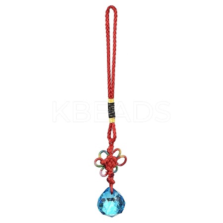 Glass Round Ball Hanging Ornaments HJEW-Z006-01A-1