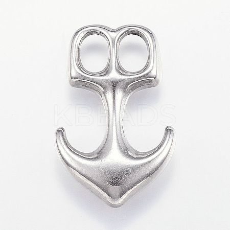 Non-Tarnish 304 Stainless Steel Leather Cord Clasps LS-STAS-P124-09P-1