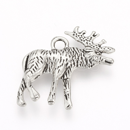 Tibetan Style Alloy Pendants TIBEP-Q076-021AS-NR-1