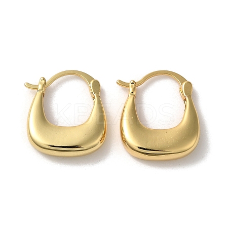 Rack Plating Brass Oval Hoop Earrings for Women EJEW-L224-53G-1