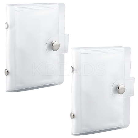 2Pcs PVC Mini Photocard Holder Book AJEW-SP0002-20A-05-1