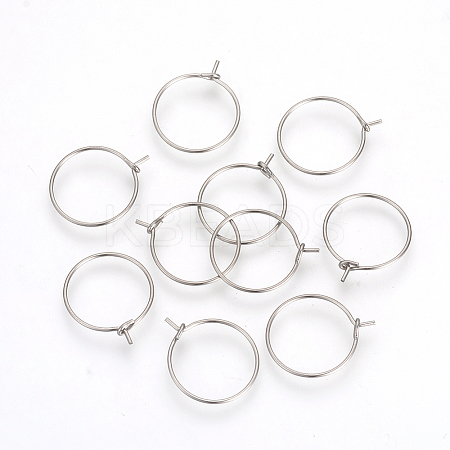 Tarnish Resistant 304 Stainless Steel Hoop Earrings LS-STAS-R071-40-1