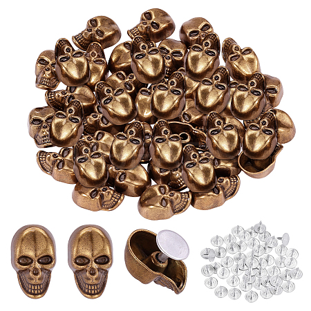 50Pcs Skull Alloy Rivets FIND-PH0062-02AG-1