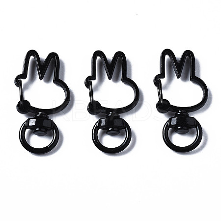 Spray Painted Eco-Friendly Alloy Swivel Snap Hooks Clasps PALLOY-T080-12A-NR-1