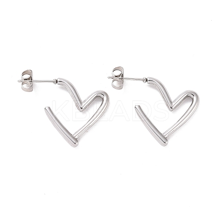 Non-Tarnish 304 Stainless Steel Stud Earring for Women LS-EJEW-F287-01P-1