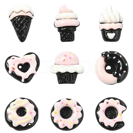 90Pcs 9 Styles Resin Cabochons RESI-CJ0004-26-1