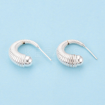 925 Sterling Silver Stud Earring Findings STER-N017-08S-1