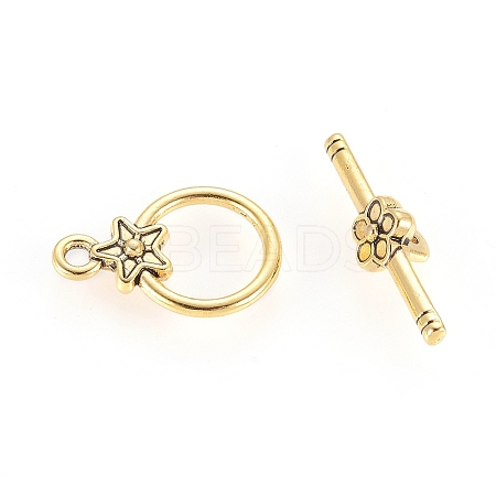 Tibetan Style Alloy Toggle Clasps LS-GLF1075Y-NF-1