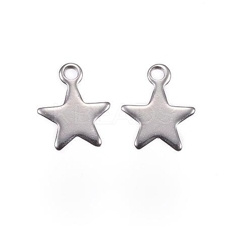 201 Stainless Steel Charms STAS-F039-04A-P-1