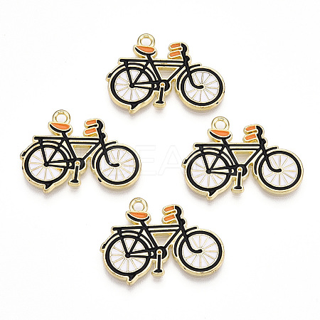 Light Gold Plated Alloy Jewelry Enamel Pendants PALLOY-Z001-29A-1