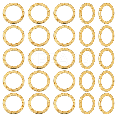 50Pcs Tibetan Style Brass Link Rings KK-PH0004-06-1