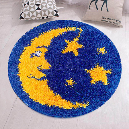 Flat Round Latch Hook Rug Kit DIY-I087-03-1