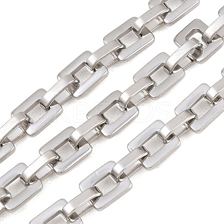 201 Stainless Steel Square Link Chains CHS-H118-17P-1