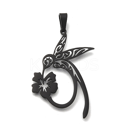 304 Stainless Steel Pendants STAS-U030-11B-1